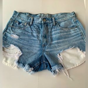 Hi rise festival American Eagle Outfitters wrecked Jean Shorts